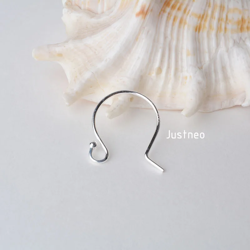 Ушной крючок твердые Серьги проволочные крючки из стерлингового серебра с