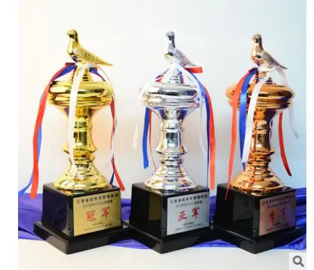 world cup Gold silver metal trophy homing pigeon association champion Asian second runner-up Wholesale factory direct selling |