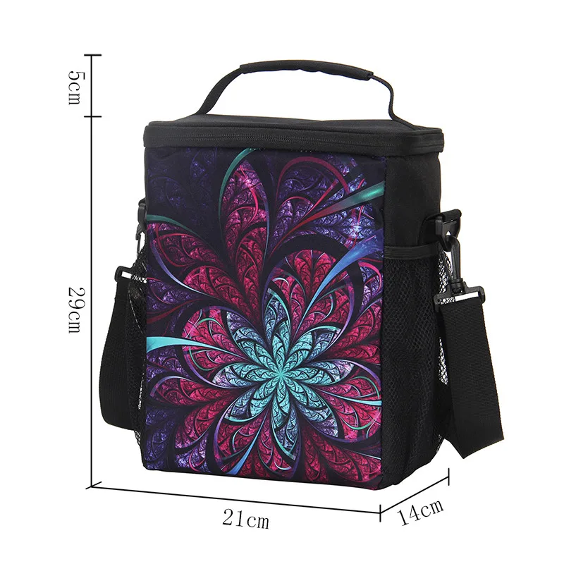 Veevanv Для женщин Коробки для обедов Портативный кулер сумки красочная печать