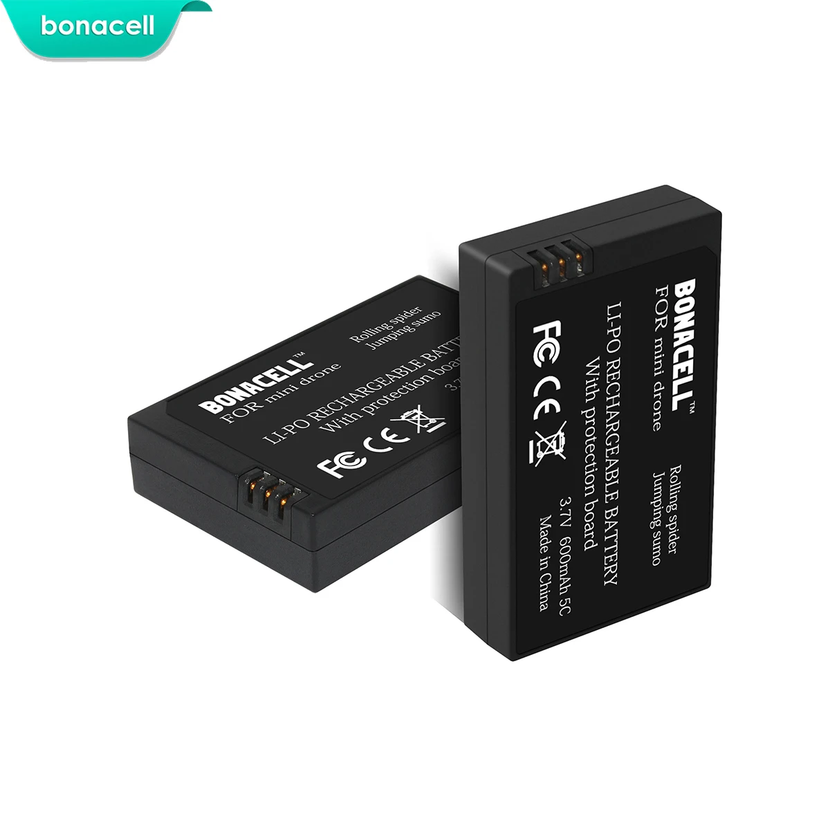 Bonacell 3 7 V 600mah Li po батарея для попугая мини дронов прокатки паук прыжки Sumo MiniDrone