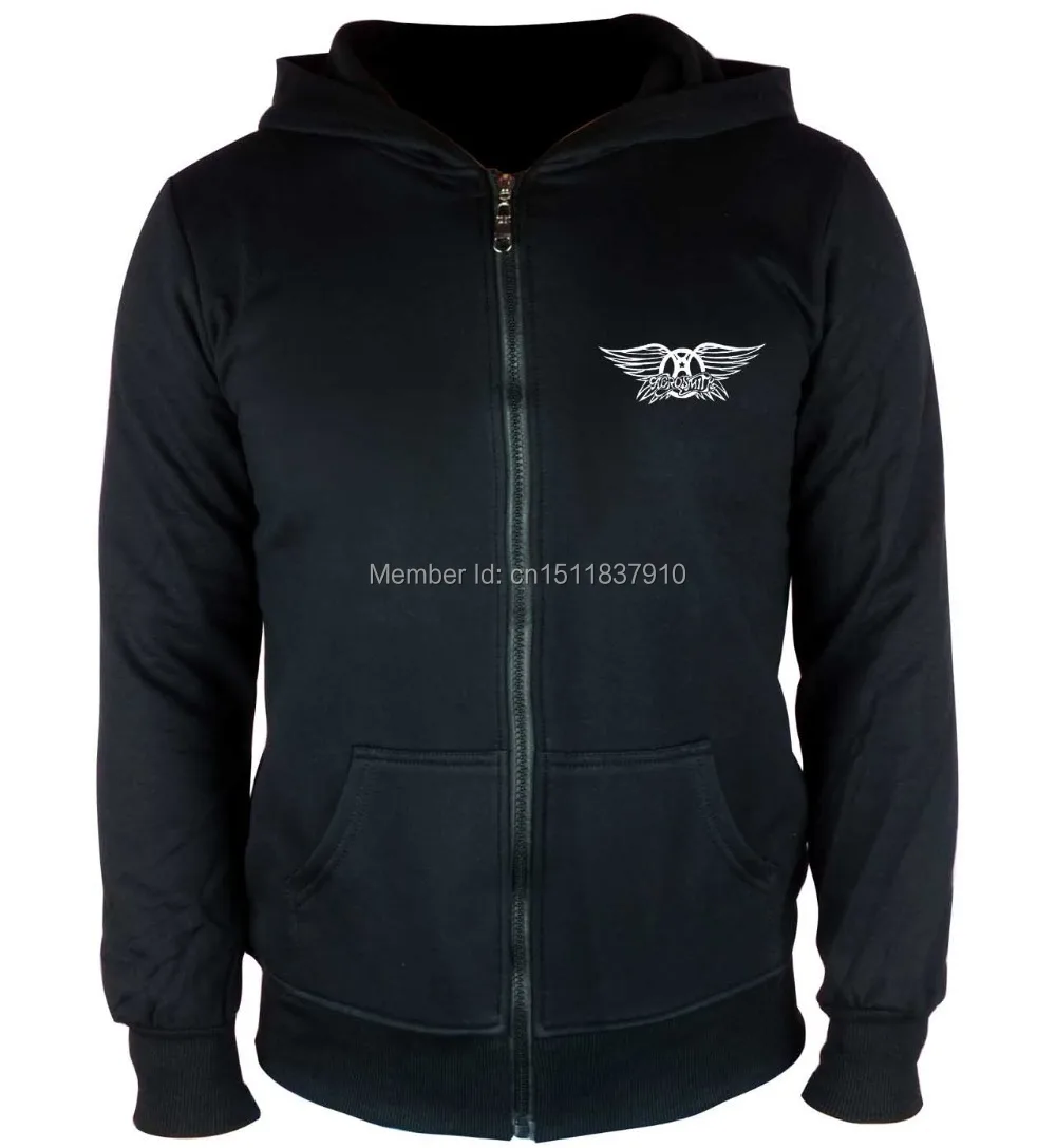 Хлопковая толстовка с капюшоном Aerosmith в стиле рок 4 дизайна брендовая на молнии