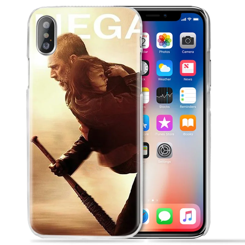 Чехол Negan Walking Dead для iPhone XS Max XR X 10 7S 8 6 6S Plus 5S SE 5 4S 4 5C 6+ 6S+ 7+ 11 жесткий чехол PC Fundas чехол для телефона