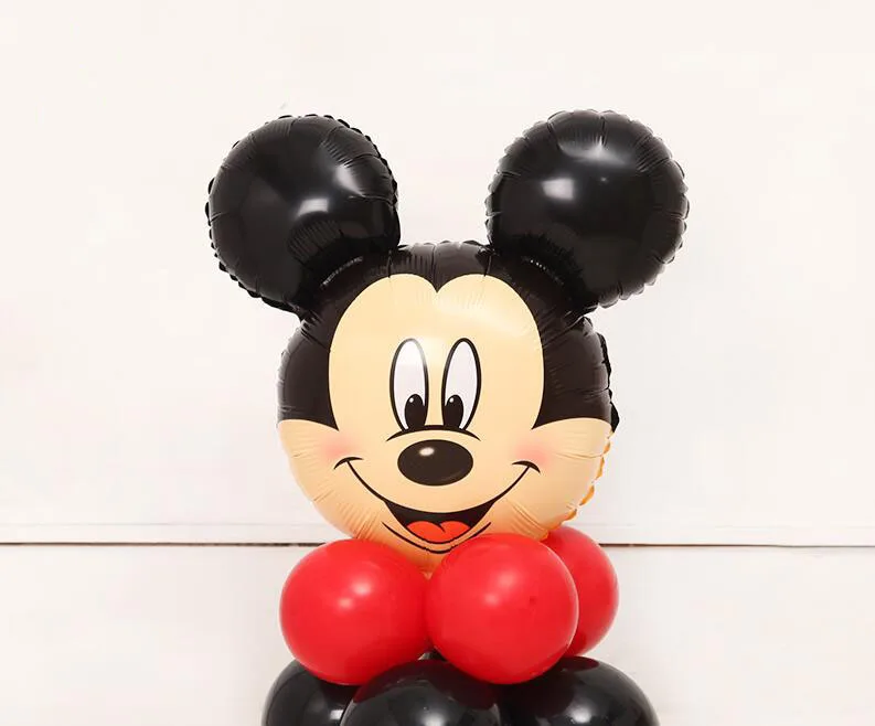 Mickey 20 шт./компл. Микки и Минни Маус головки 3" Красный номер Фольга воздушные шары 1st День рождения украшения детский игрушечный детский душ латексная черная Globos - Цвет: Mickey