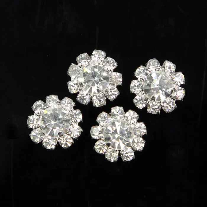 10 pcs DIY Round 10mm Metal Rhinestone Button For Wedding Embellishment Headband | Дом и сад