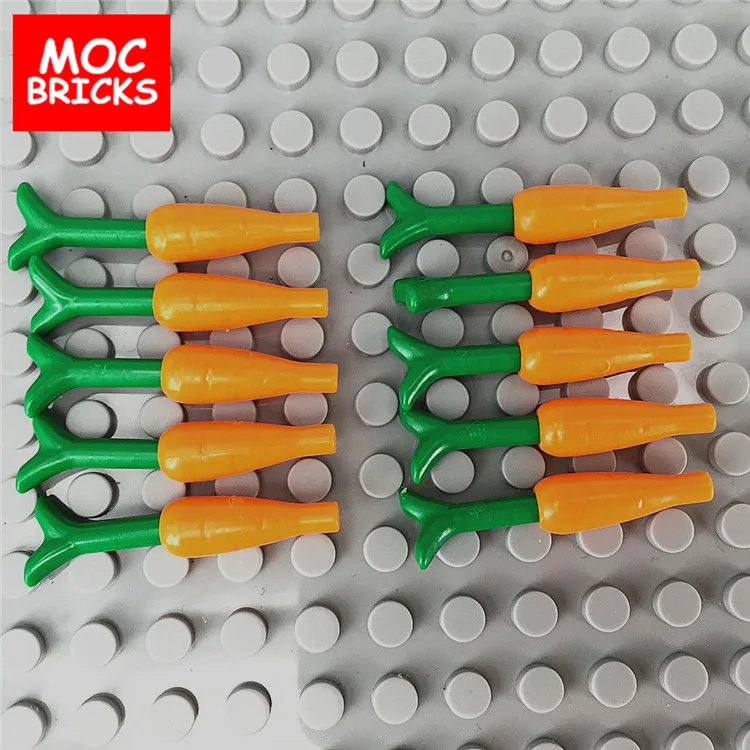 Мпц фигурки аксессуары морковно оранжевый цвет W зеленым стеблем 33183 морковь w