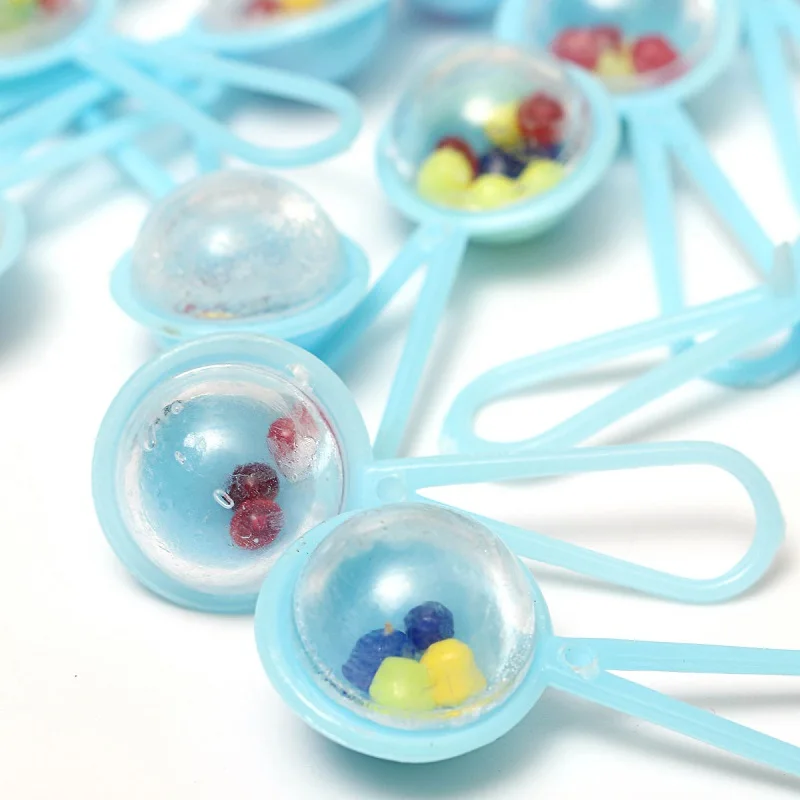 12 шт./лот подарок для детского душа маленькая мини погремушка кольцо колокольчик