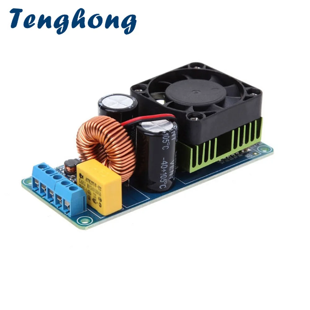 

Tenghong IRS2092S 500W Digital Amplifier Boards Mono Channel Class D HIFI Power Audio Amp Finished Board With FAN Super LM3886