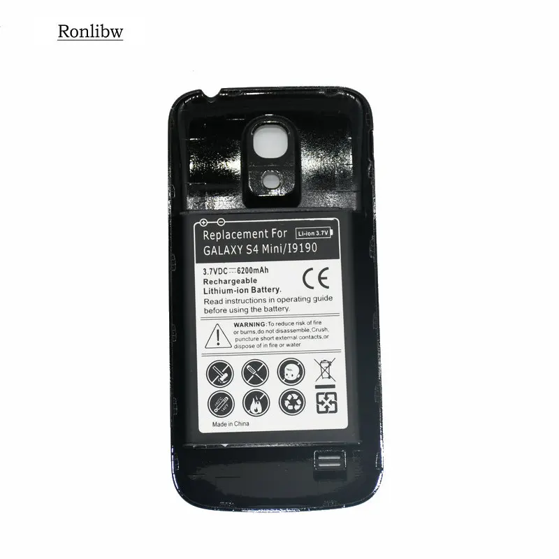 Ronlibw 6200mAh B500BE B500AE Расширенный аккумулятор + 2 цвета замена крышки для Samsung Galaxy S4 mini