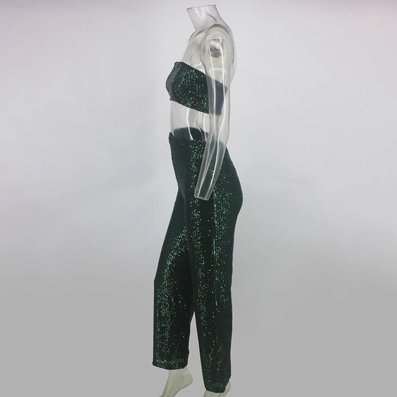 DRESSMECB элегантный женский комбинезон, Модный комбинезон с открытой спиной, вечерние летние комбинезоны с открытыми плечами, женский комбинезон из двух частей, клубная одежда