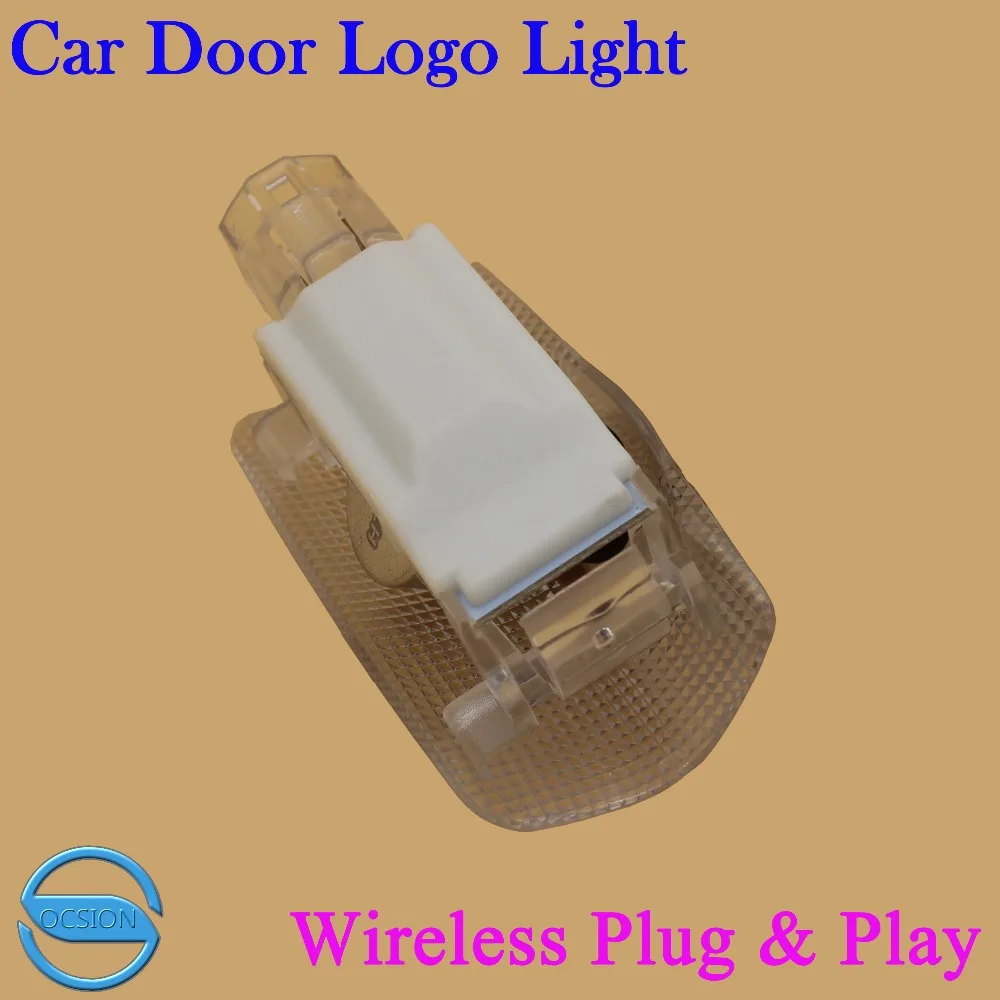 2X Светодиодный светильник для дверей автомобиля беспроводной 3D-проектор с
