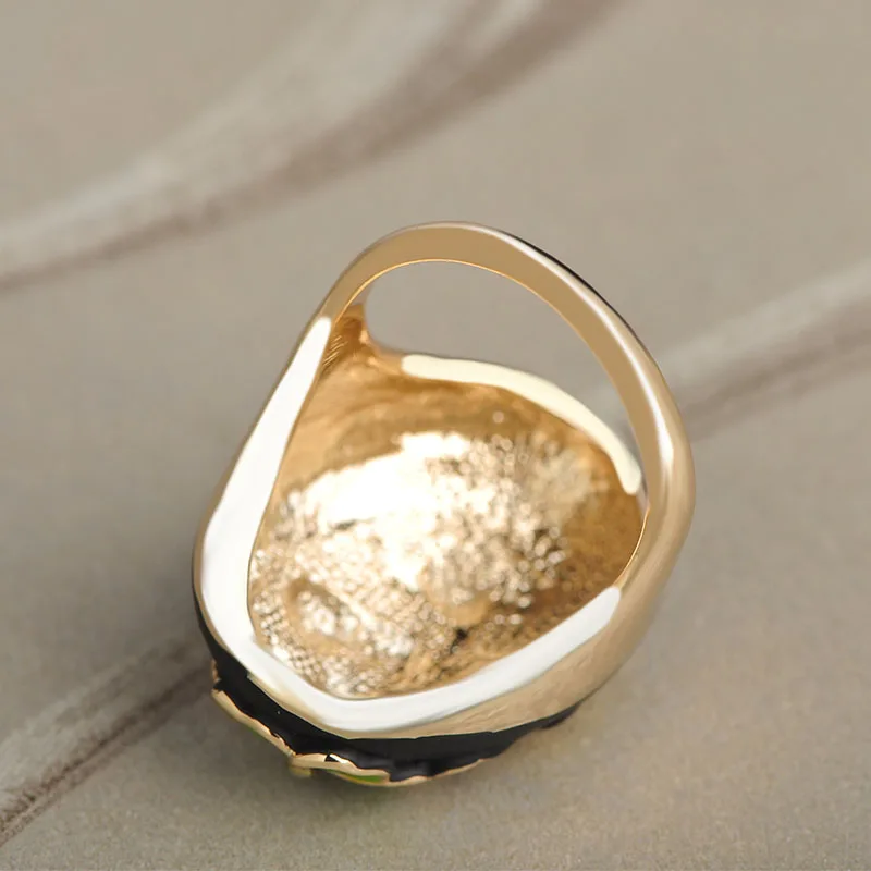 Классические цветные яркие кольца Madrry большого размера из эмалированного