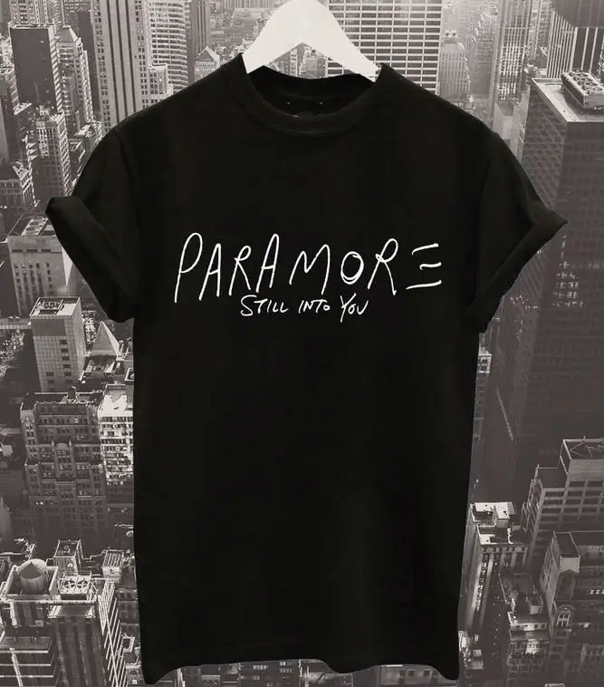 Paramore по прежнему в вас с буквенным принтом для женщин футболка хлопок свободный