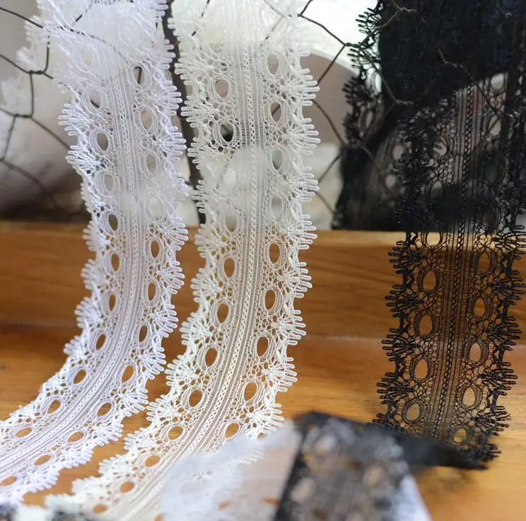 Оптовая продажа 10 метров красивая тонкая кружевная лента 17 мм/35 мм гладкая тесьма