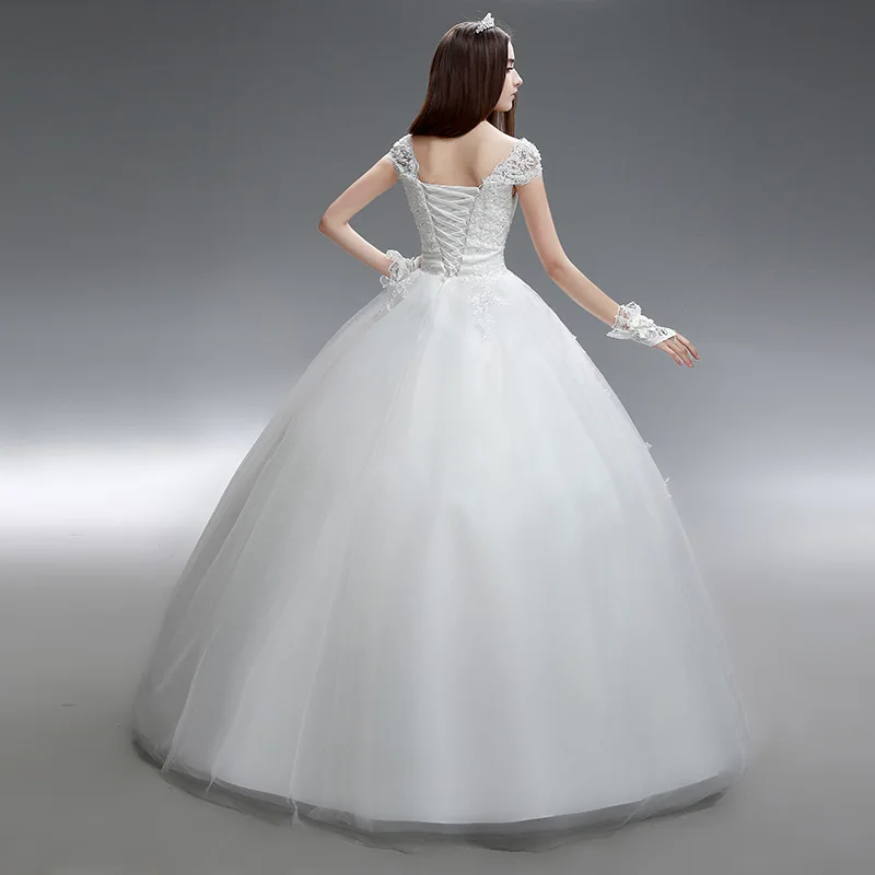 Vestido de Noiva/2019 Свадебные платья принцессы роскошная аппликация с рукавами
