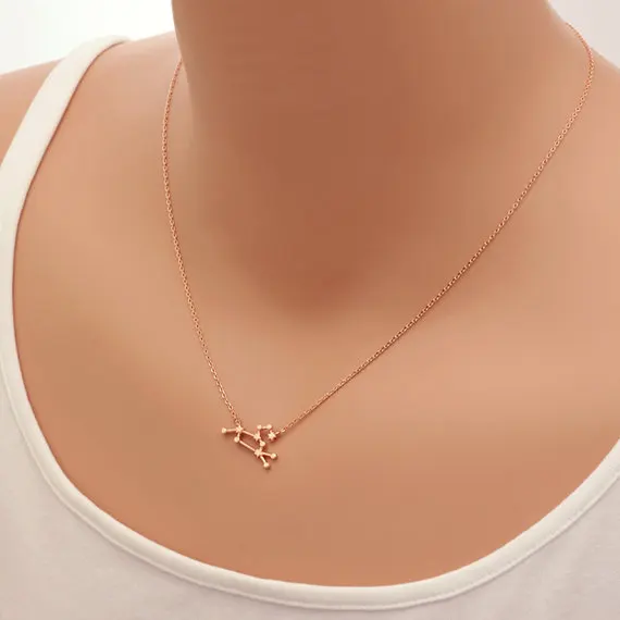 Цепочка Ромашки Созвездие Льва ожерелье в индивидуальном стиле латунная