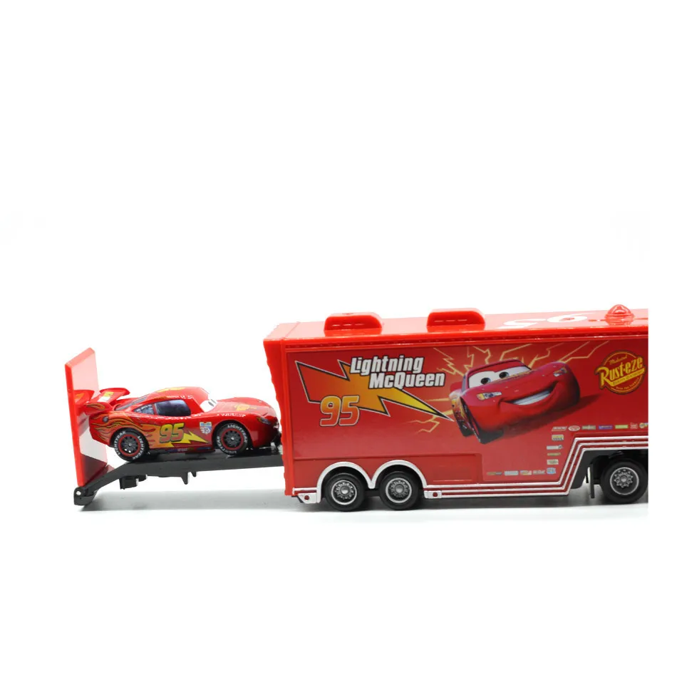 Disney Pixar тачки Mack Truck Mcqueen цыпленок Хикс дядюшка 1:55 литье под давлением металлический сплав пластик Модель игрушки автомобиль подарки для детей