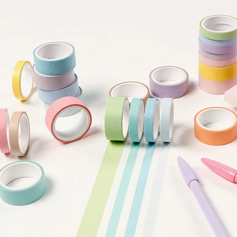 12PCS Washi Tape Paper Planner Masking Decorative Multiple Colour Set Stationery Generous Scrapbooking Stickers | Дом и сад