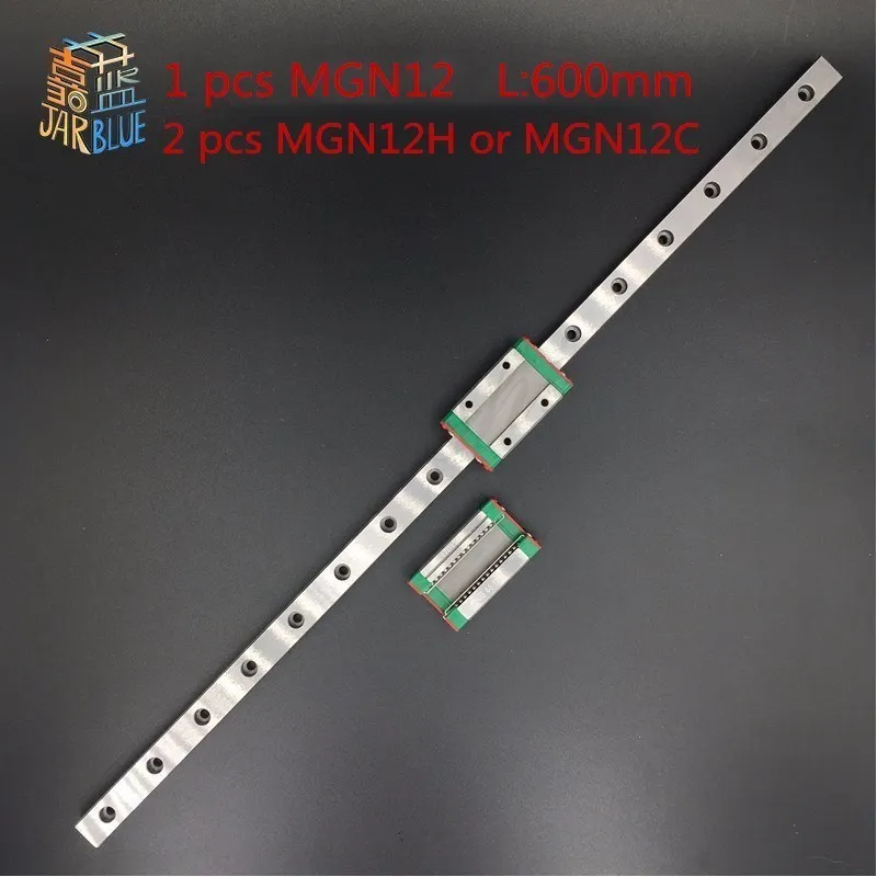 Коссель Pro миниатюрный MGN12 600 мм 12 линейный: 1 шт. L 600mm Rail + 2 MGN12H перевозки для XYZ 3D