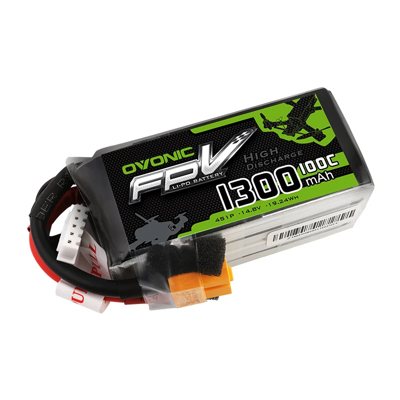 2 упаковки ovoic 1300mAh 100C Max 200C Lipo 4S 14,8 V батарея с разъемом XT60 для 250 FPV рамки RC Дрон Heli Quad Boat