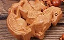 Horse Резная деревянная стерео Пряжка для ключей, подарок, подвеска с двенадцатью зодиакальными драконами и тигром для PEUGEOT 206 207 307 308 407 508 - Название цвета: Horse