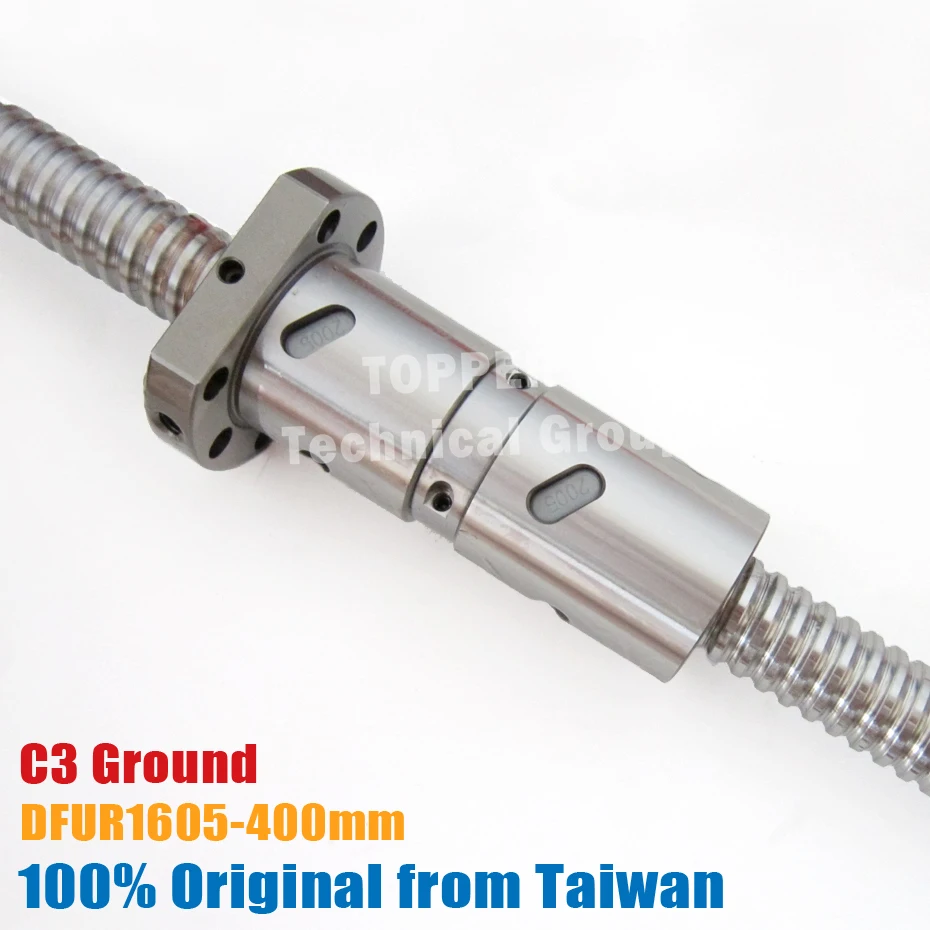 Фото Taiwan TBI DFU1605 C3 400 мм шариковый винт 5 свинцовый с новой шариковой гайкой OFU1605 + Taiwan TBI DFU1605 C3 400 мм шариковый винт 5 свинцовый с новой шариковой гайкой OFU1605 +