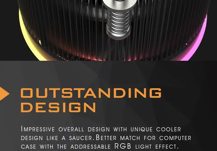 Aigo darkflash CPU Cooler AURA SYNC 3p-5V TDP 280W PWM 4pin LED RGB Fan Radiator Control Cooling for intel AM2/AM3/AM4/2011/LGA