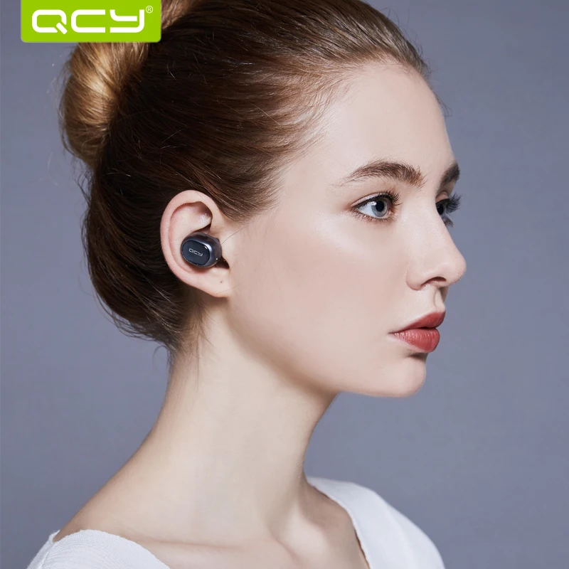QCY Q29 Английский бизнес bluetooth наушники беспроводные наушники и банк силы для iphone 7 все устройства bluetooth называет музыку