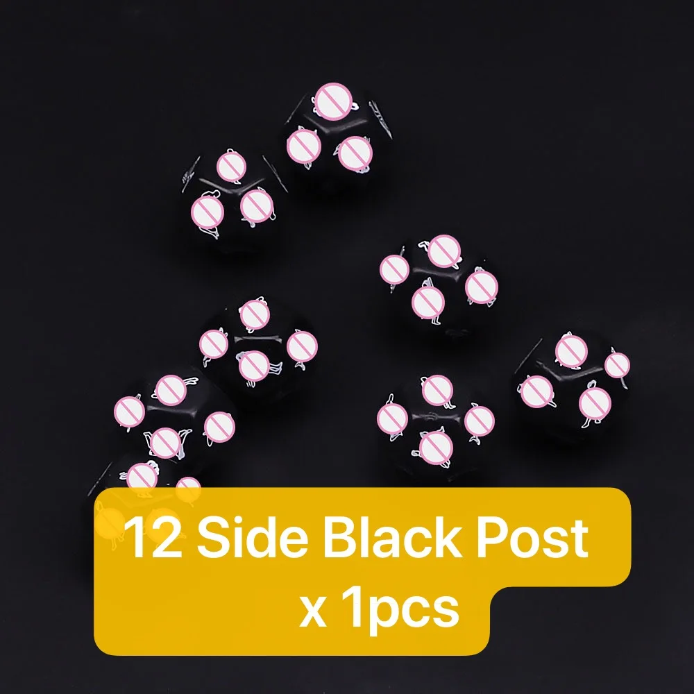 12 Side Black Post Кубик для снятия стресса Забавные эротические игральные кости 12 сторона эротический крэпс секс светящаяся игральная кость любовь кубики интим-игрушки для взрослых фосфоресцирующие пары игральные кости игра - Цвет: 12 Side Black Post