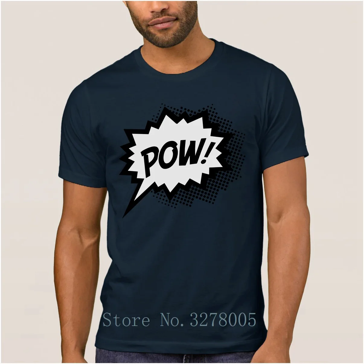Подарочная сумасшедшая комиксная футболка Pow с героями мультфильмов забавная