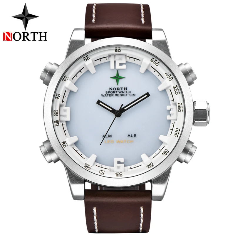 Мужские наручные часы люксовый бренд светодиодные кварцевые мужские цифровые