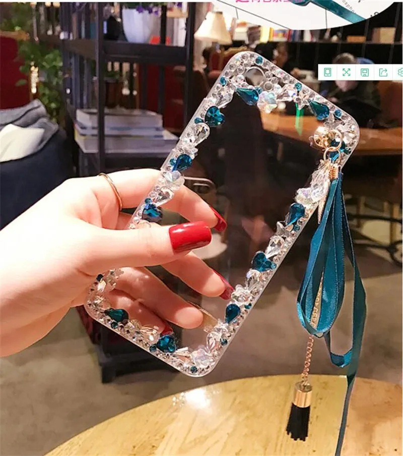 Роскошный блестящий кулон чехол для телефона задняя крышка со стразами Xiaomi 8 9 5X 6X