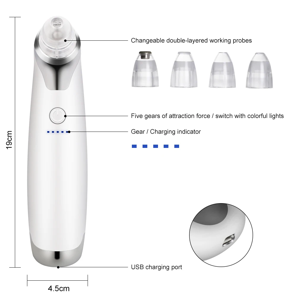 Вакуумное удаление угрей очищение пор вакуумное всасывание Алмазная
