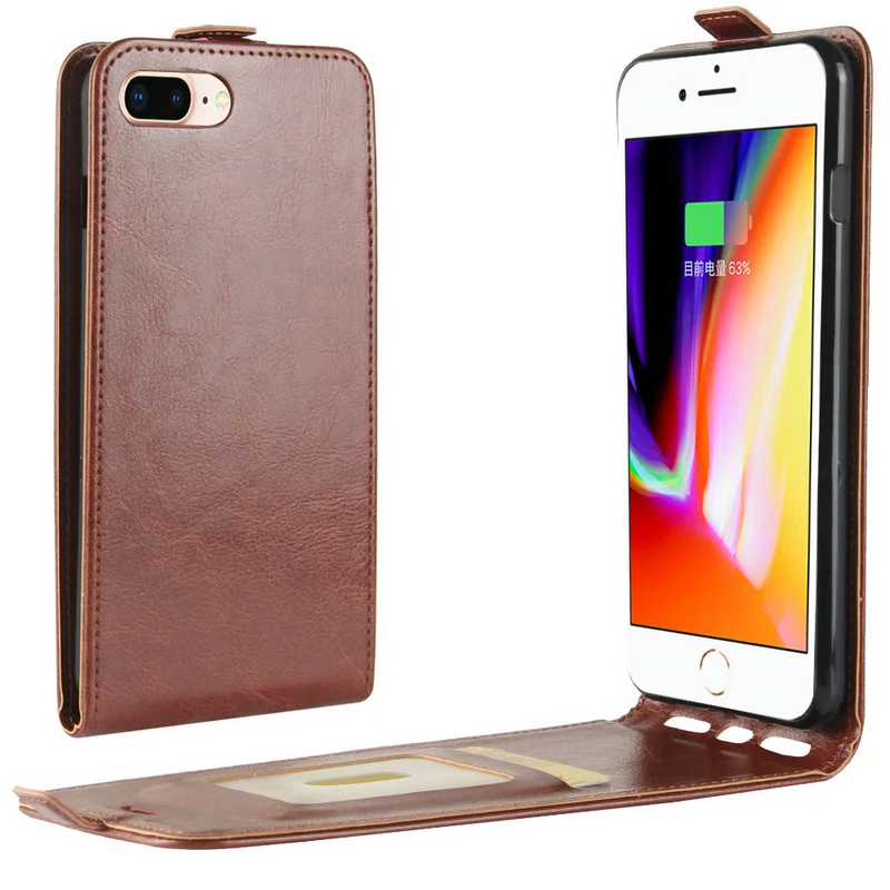 

for Apple iphone 7 4.7" WIERSS Flip Leather Case for iphone 7 plus for iPhone 8 plus 5.5" Retro Wallet Case Leather Cover Cases
