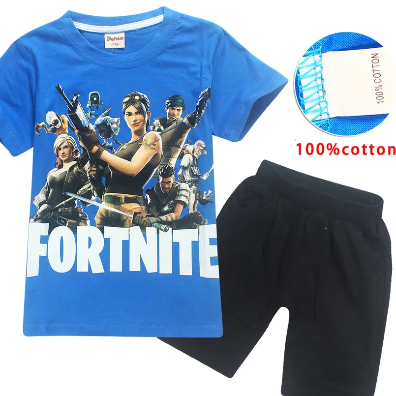 2018 хлопок летняя футболка Fortnite Легенда игры топ с рисунком для маленьких