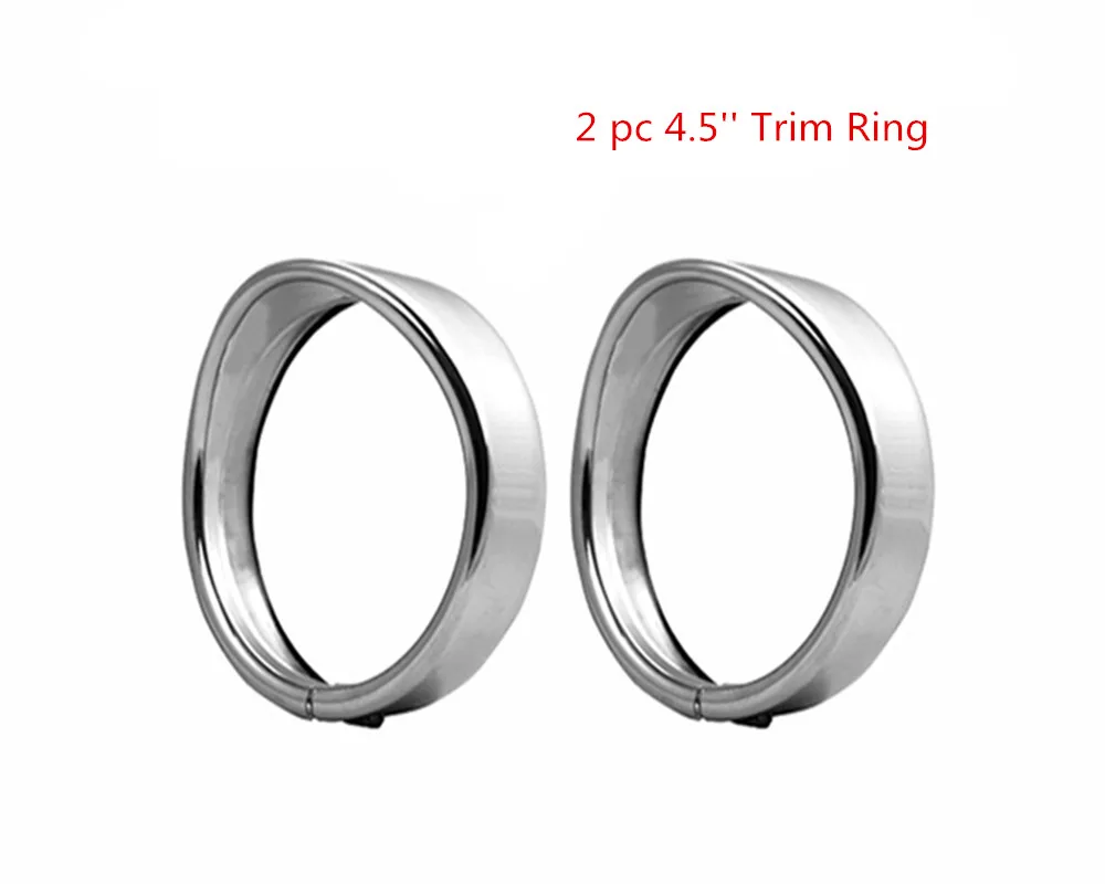 

7inch Black/Chrome Headlight Headlamp Trim Ring 4.5 inch Fog Light Trim Ring For Touring Road King Electra Glide