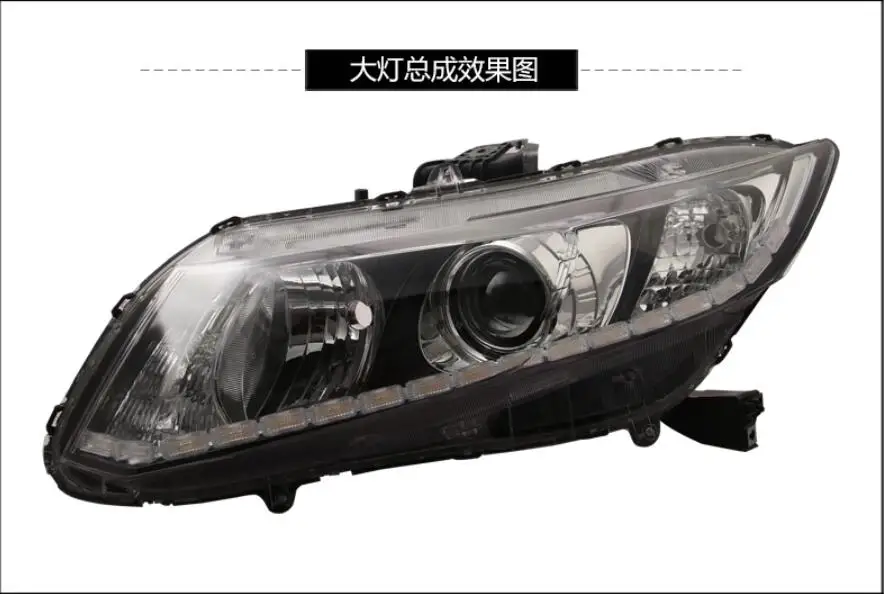 2 шт. авто стайлинг фары для CIVIC 9th DRL 2012 2013 2014 2015 год светодиодный ходовые огни