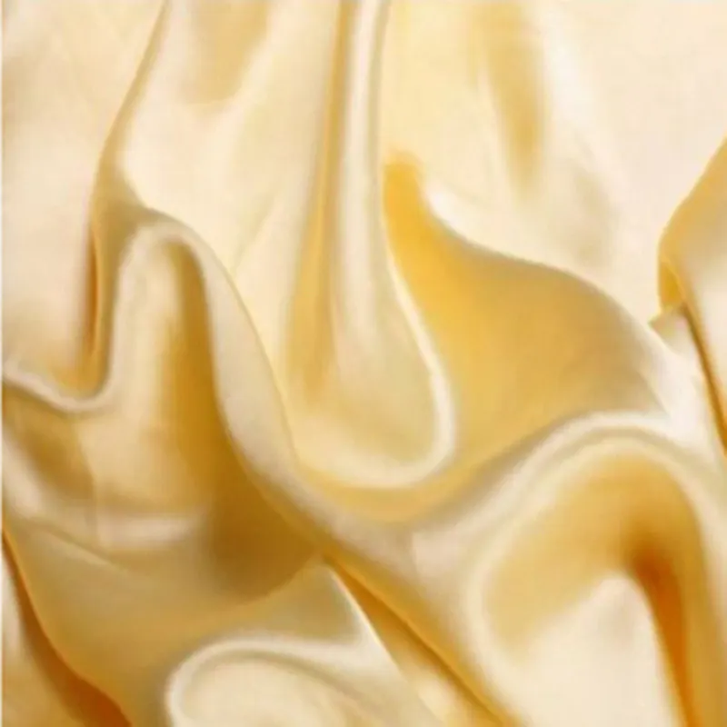 yellow Шелк тутового шелкопряда ткань многоцветная гладкокрашеная шелковая ткань для платья шелковое постельное белье шарф# LS0114-24 - Цвет: yellow