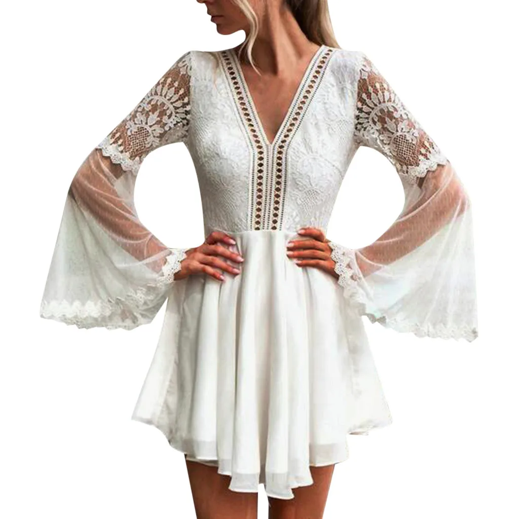 Женское Кружевное облегающее платье с длинным рукавом карандаш для коктейльной