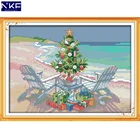 Рождественская елка NKF, штампованная вышивка крестиком, модель сделай сам, Набор для вышивки крестиком в китайском стиле для домашнего декора