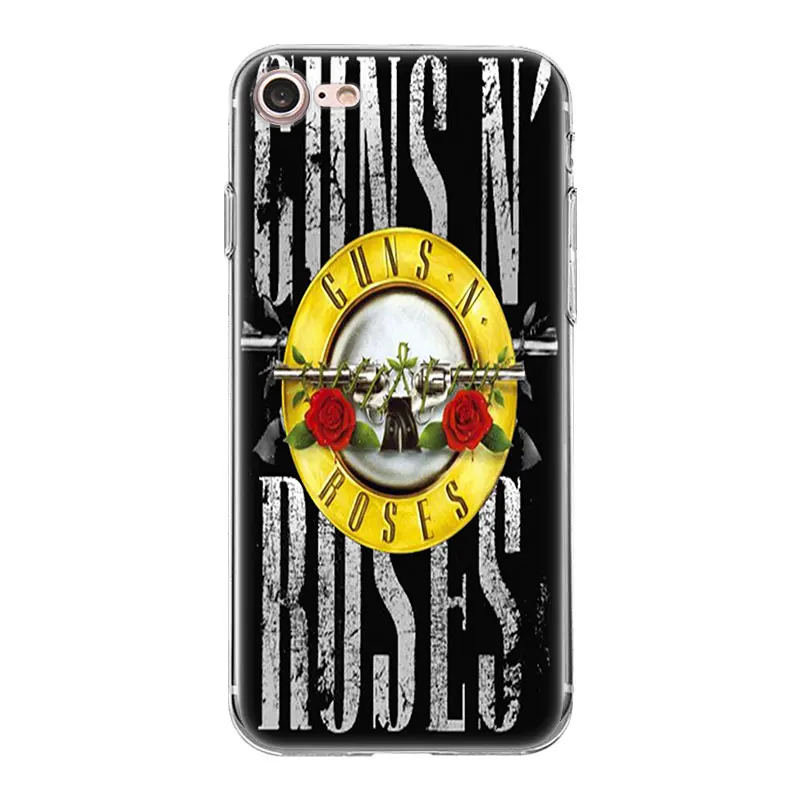 Чехол guns n roses для iphone XR XS Max 7 7S 8 Plus X 10 7+ 8+ 5 5SE 5C 6 6S 11 11Pro, мягкий чехол для телефона из ТПУ - Цвет: 12