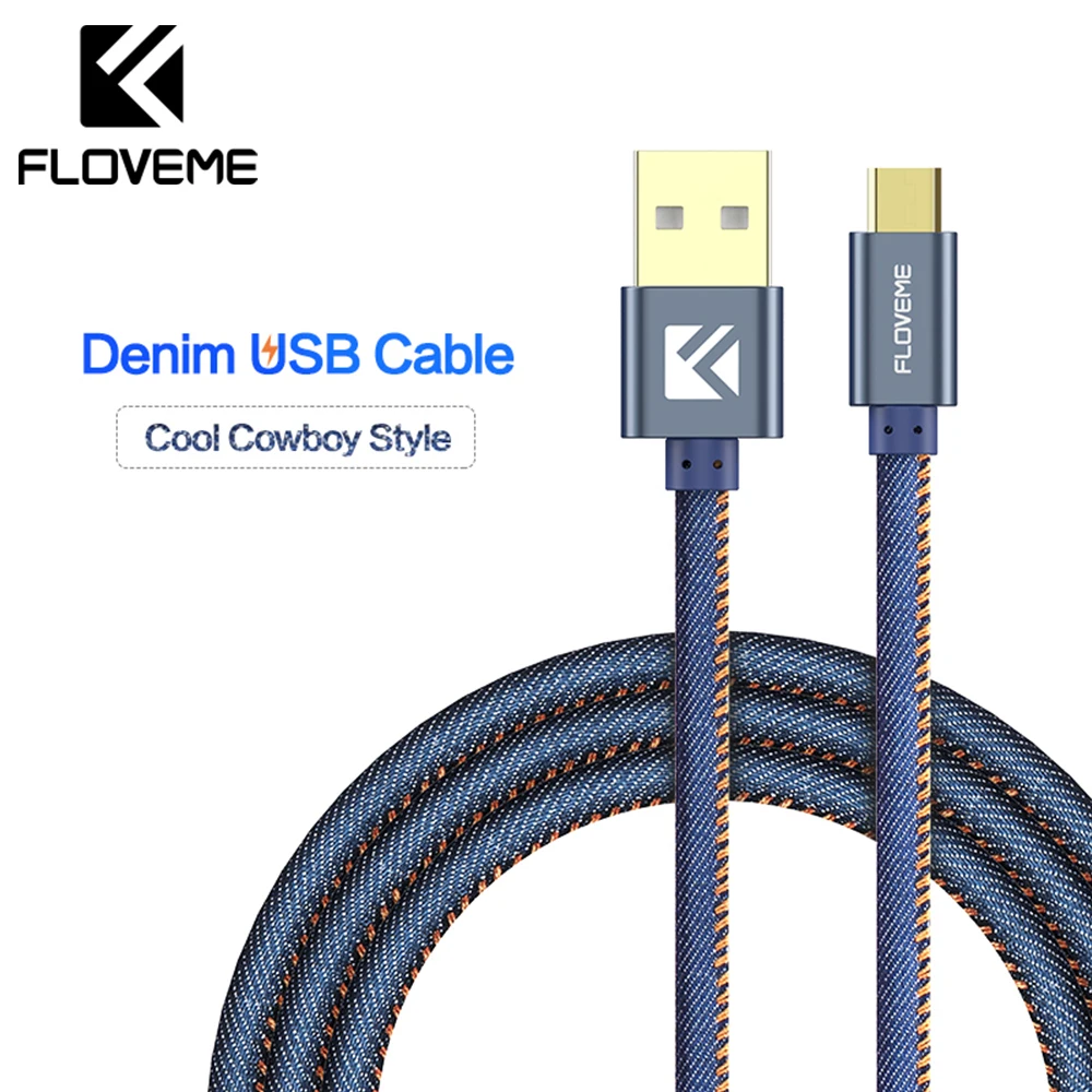 FLOVEME Denim Micro USB кабель для samsung Galaxy S6 S7 edge Быстрая зарядка шнур для huawei Xiaomi Redmi зарядка мобильного телефона Cabos