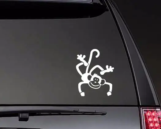 Виниловые автомобильные наклейки с изображением падающей обезьянки и