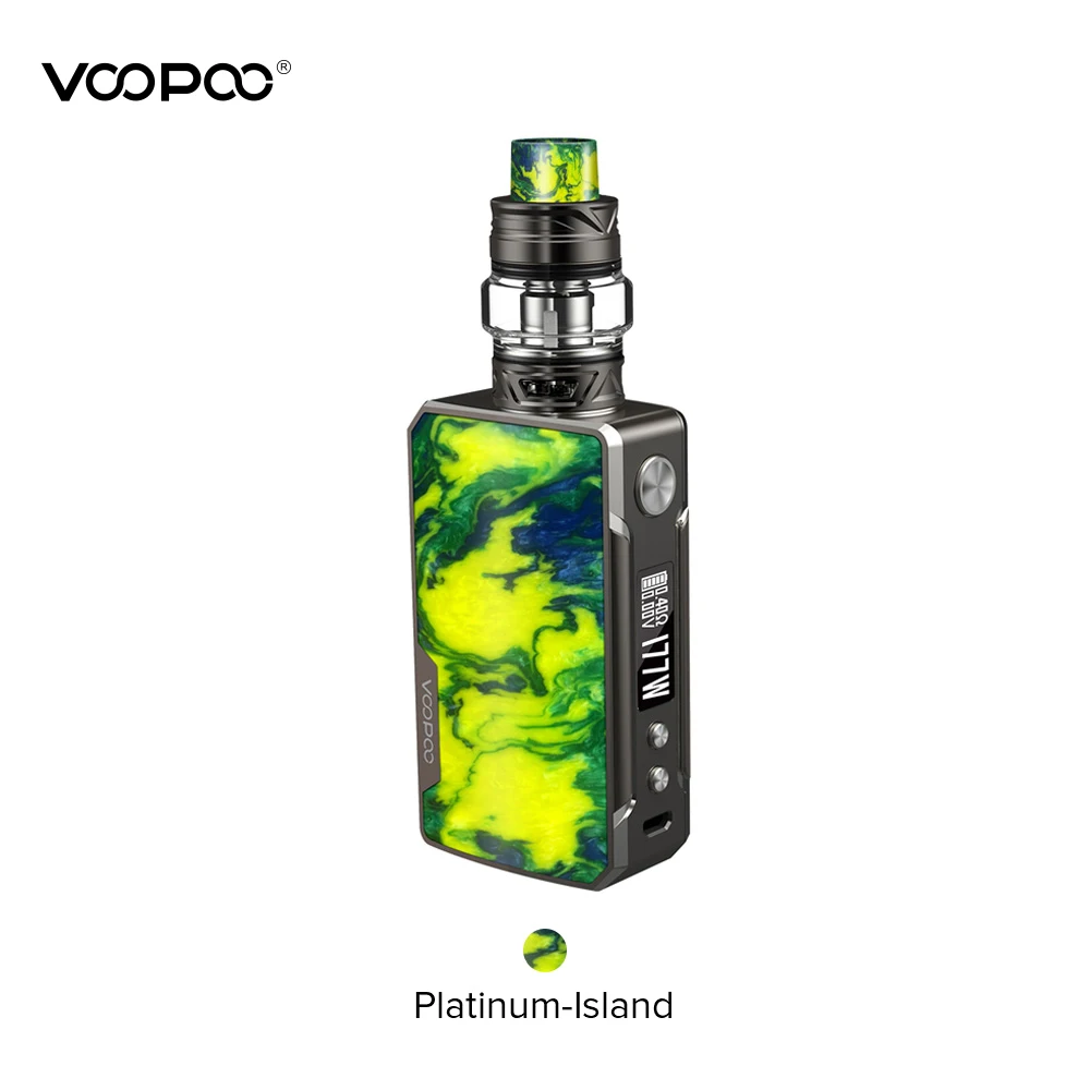 Platinum-Island VOOPOO DRAG 2 комплект из платины 5 мл Uforce T2 Танк Uforce U2 N3 177 Вт Макс выход Электронная сигарета против Voopoo Drag 2 комплект смолы - Цвет: Platinum-Island