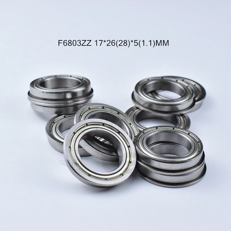F6803ZZ 17*26(28)*5(1.1)MM 10pieces bearingFlange bearings 6803 F6803Z F6803ZZ chrome steel deep groove bearing