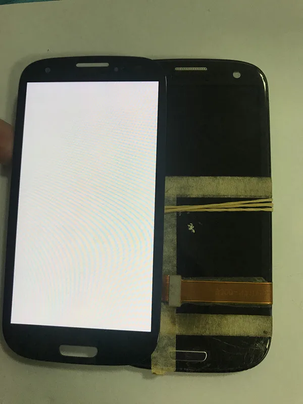 Оригинальный ЖК-дисплей Burn Shadow для Samsung S3 9300 i9300 Galaxy сенсорный экран с цифровым