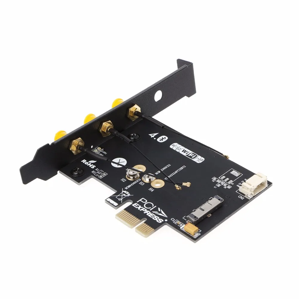 Беспроводной адаптер Wi Fi + Bluetooth 4 0 для Mini PCI E 1 комплект компьютера ПК/Hackintosh