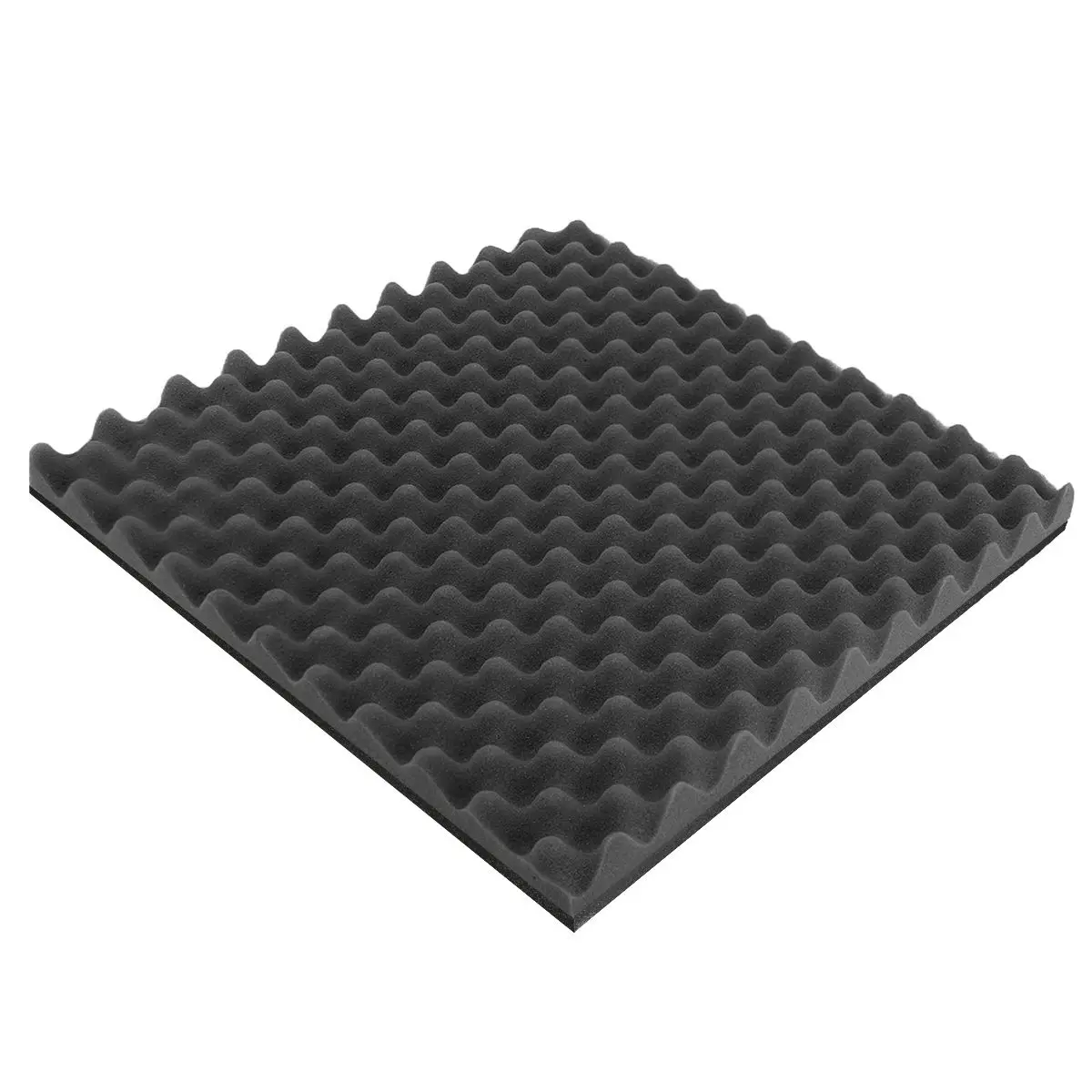 black 500x500x50 мм звукоизоляционный пенопласт акустический звук стоп поглощение пирамидальной формы для студи губка барабанная обработка комнаты клиновидная плитка контроль шума - Цвет: black