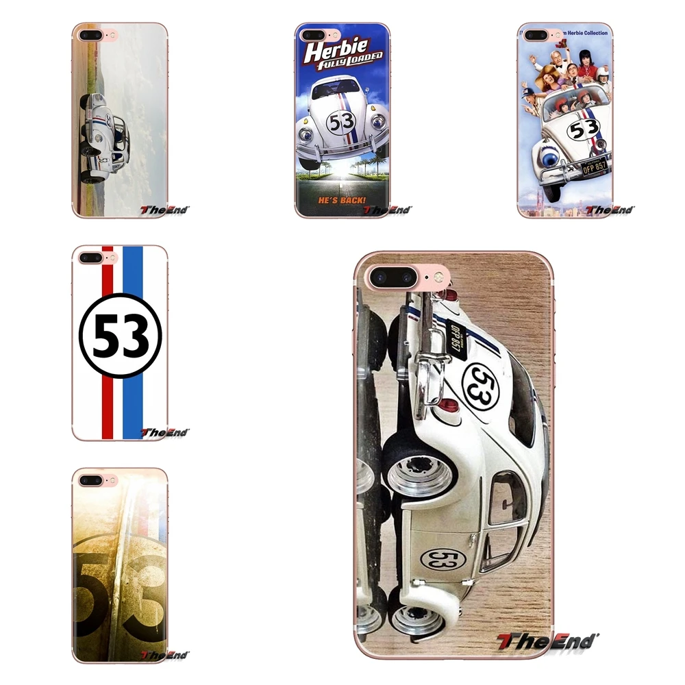 For Huawei Mate Honor 4C 5C 5X 6X 7 7A 7C 8 9 10 8C 8X 20 Lite Pro Transparent Soft Shell Covers Herbie 53 VW bug beetle |
