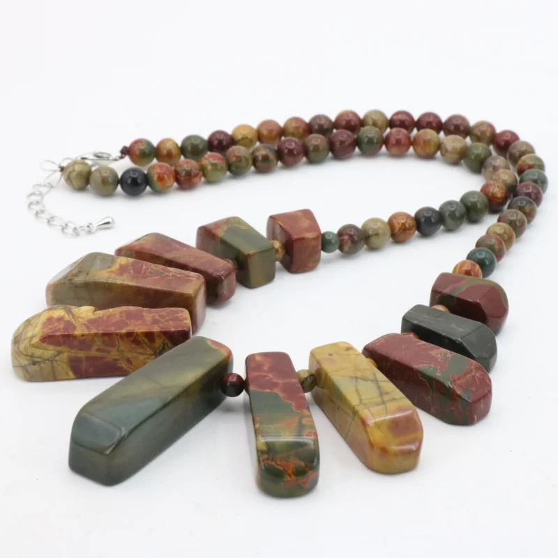 Модный стиль! 6 мм Пикассо круглые бусины с подвеской в форме меча 18 дюймов башня