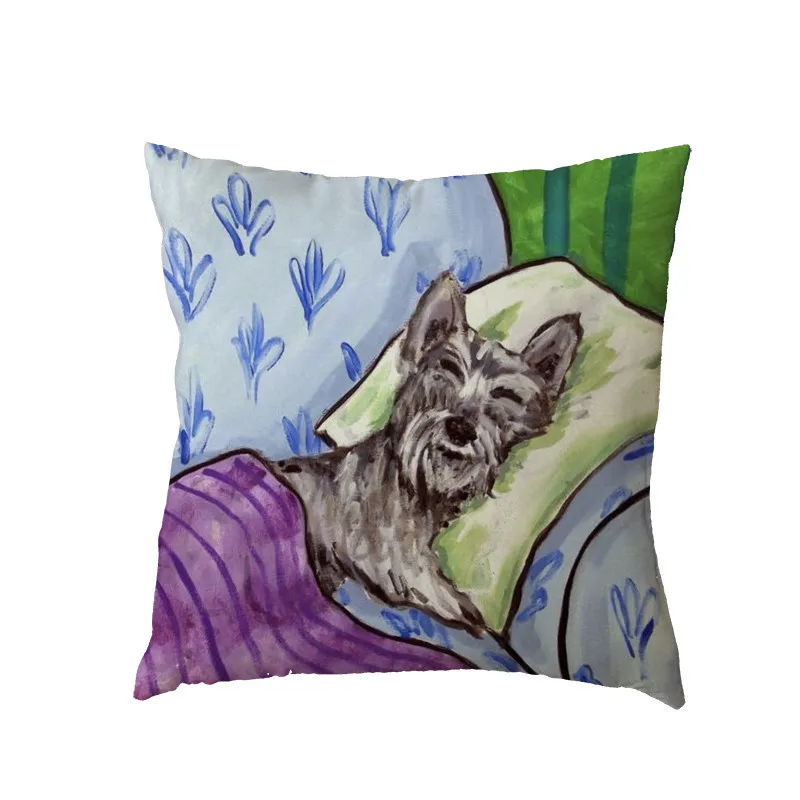 Симпатичная собачья наволочка из полиэстера персиковая кожа Святой Бернард